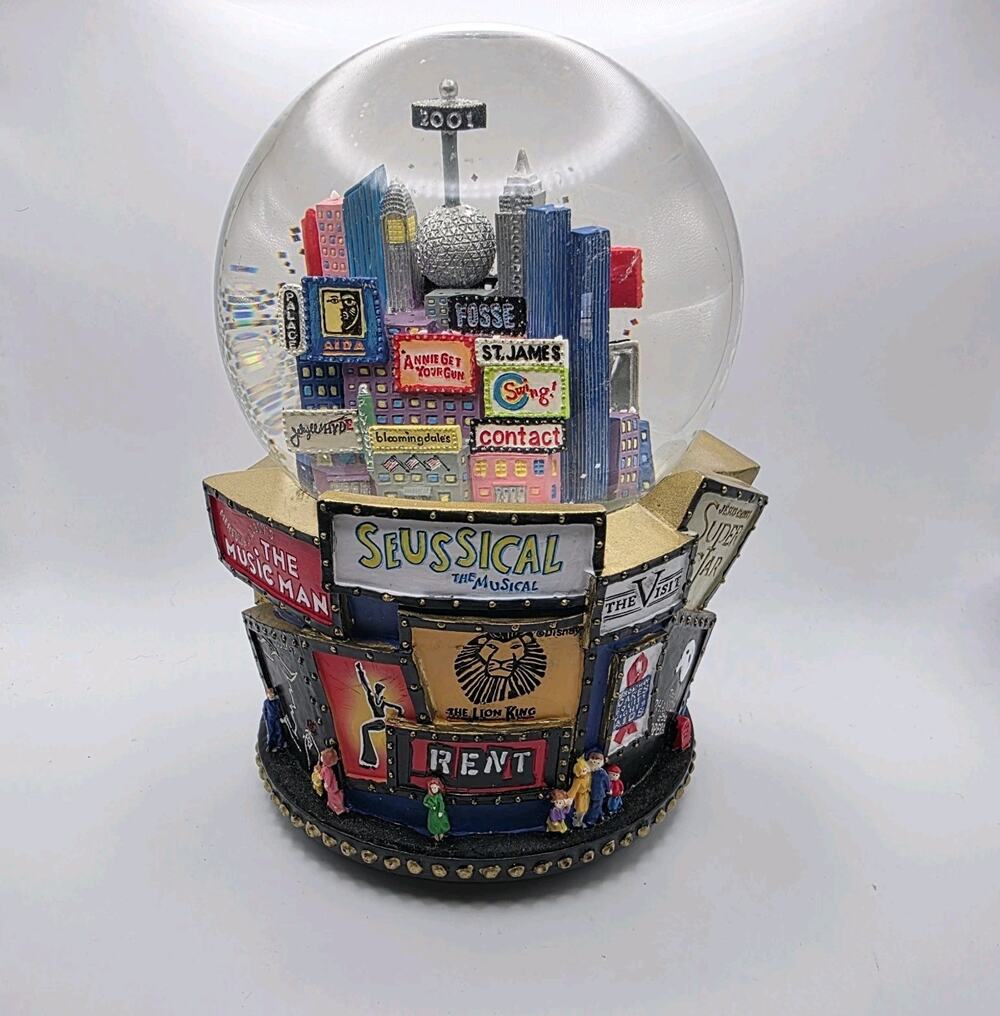 Bloomingdales Broadway Musical 2001 Snow Globe Times Square Twin Towers Tested
